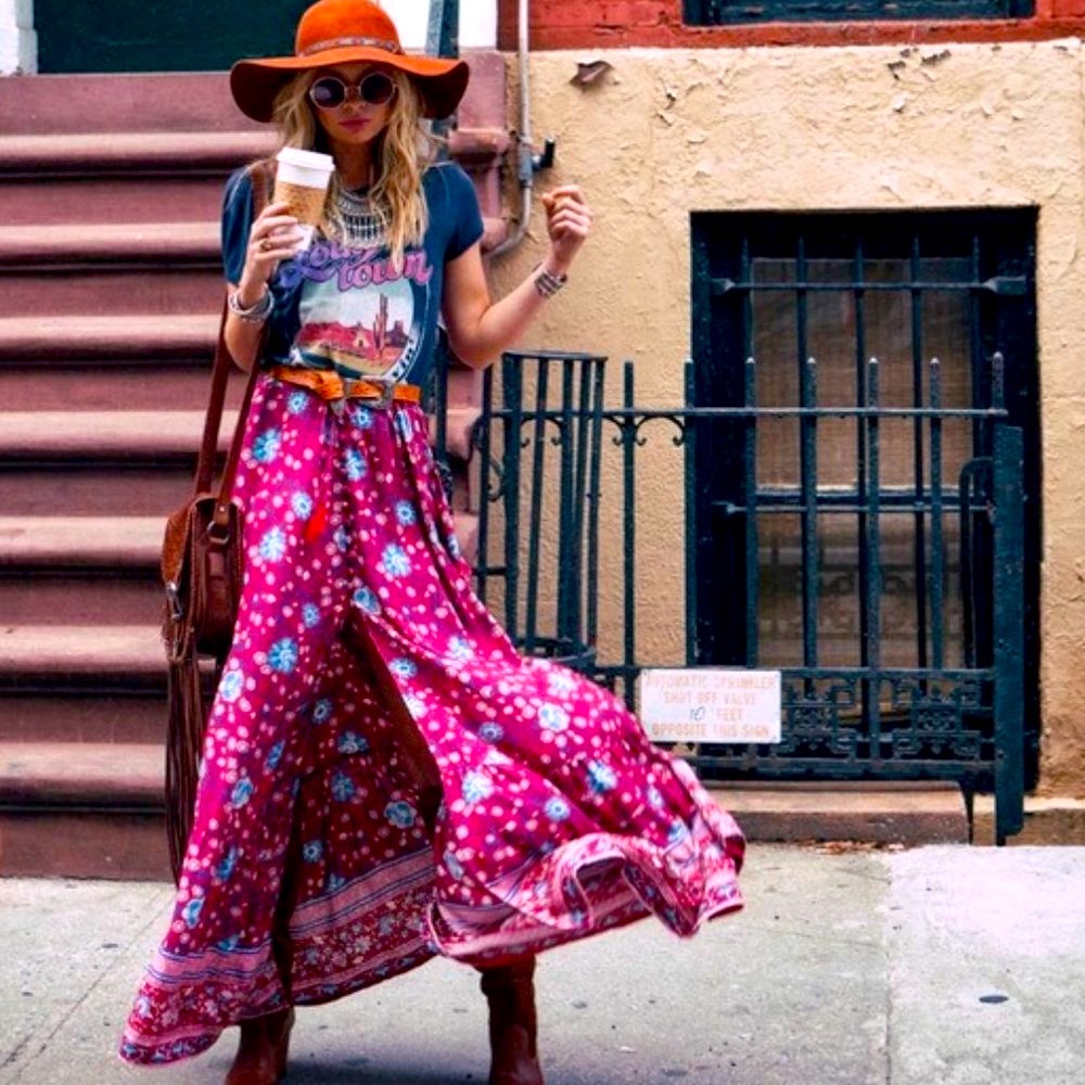 Spell & The Gypsy Collective Folktown Skirt Wine S